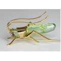 brosa Swarovski. " Grasshopper" . argint vermeil. Austria